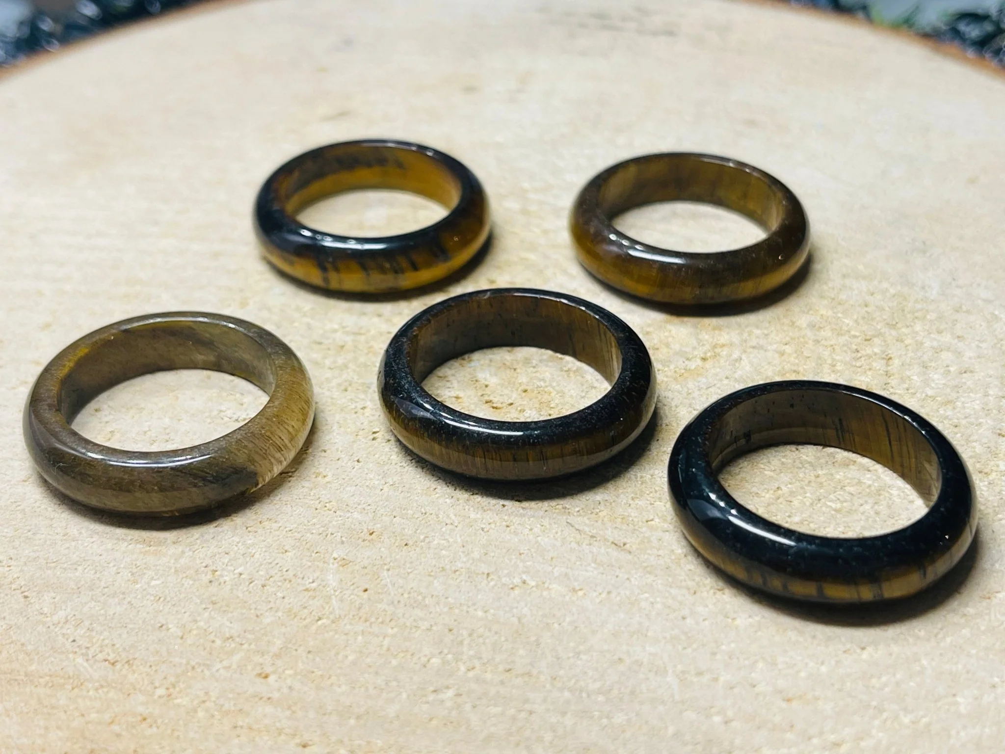 Bague en Oeil de tigre, taille 61 – Image 2