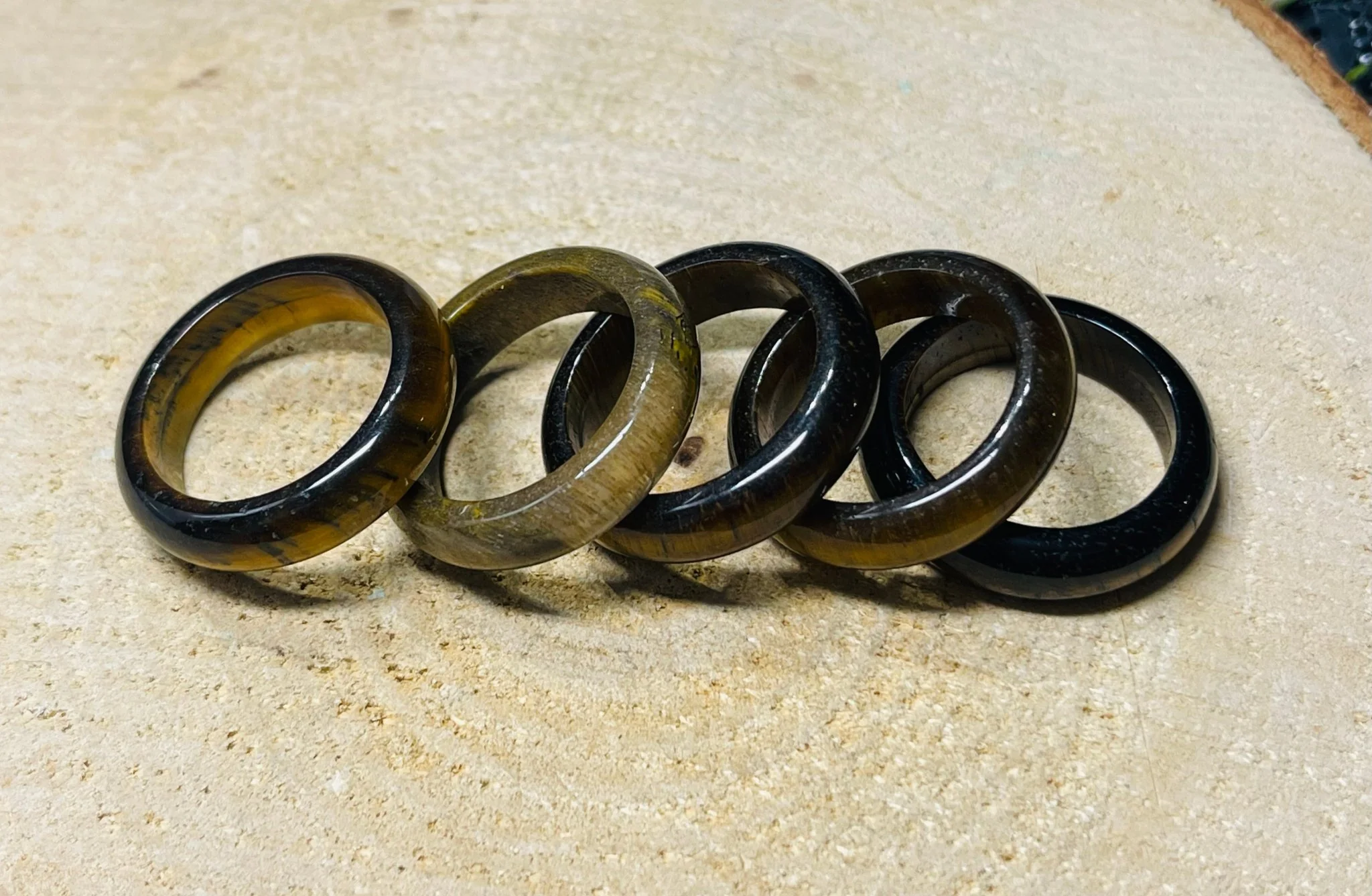 Bague en Oeil de tigre, taille 61 – Image 4