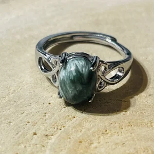 Bague en Séraphinite, Taille réglable