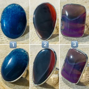 Bague sertie d’Agate, taille réglable (1)