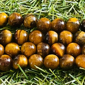 Perles en pierre naturelle en Oeil de Tigre en 8 mm