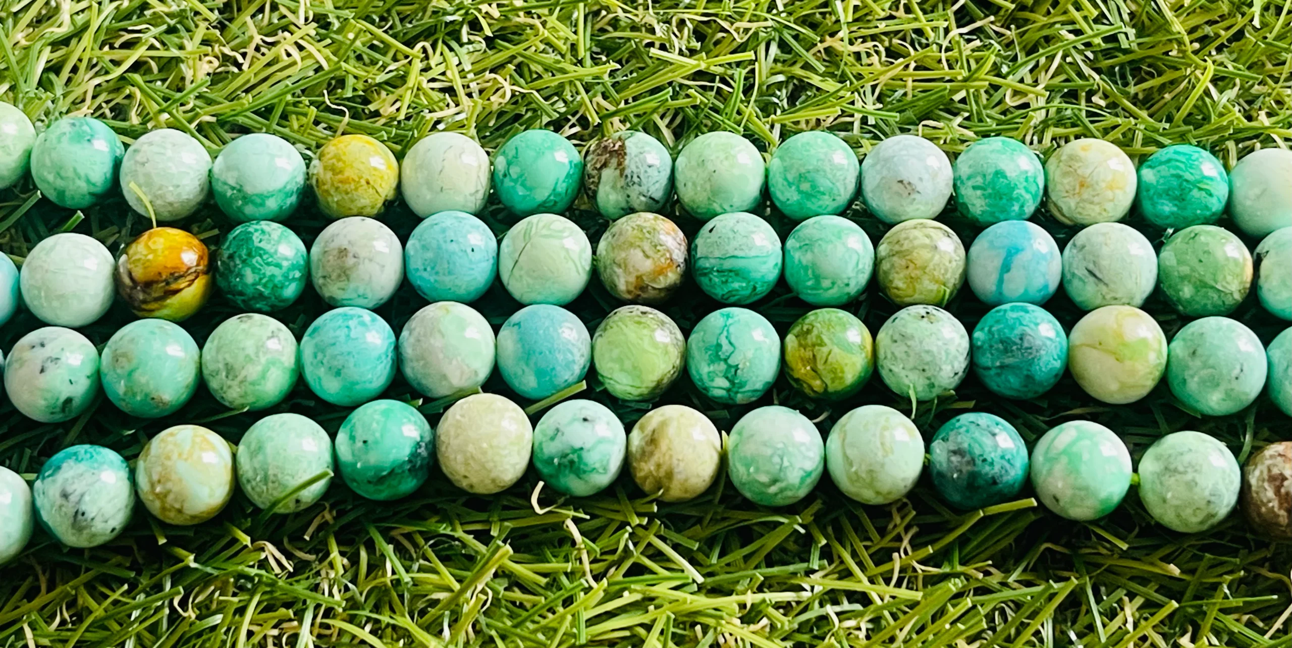 Perles naturelles en Variscite en 8 mm – Image 2