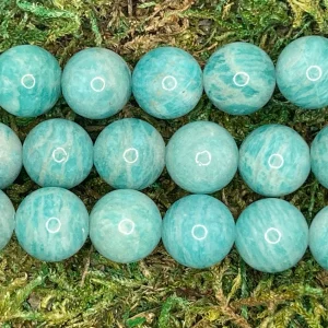 Perles en pierre naturelle en Amazonite en 10 mm