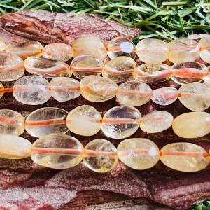 Perles naturelles en Quartz Jaune en Nuggets de 7 - 15 mm