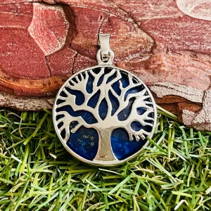 Pendentif en Lapis-lazuli et arbre de vie