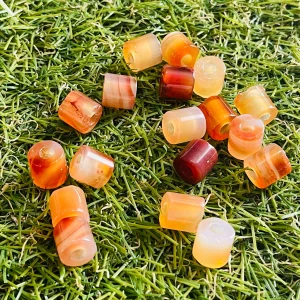 Lot de 5 Perles tubes en Multi Cornaline