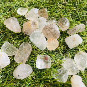 Lot de 5 pierres roulées naturelles en Quartz rutile