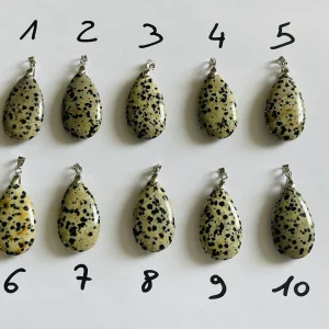 Pendentif en Jaspe Dalmatien