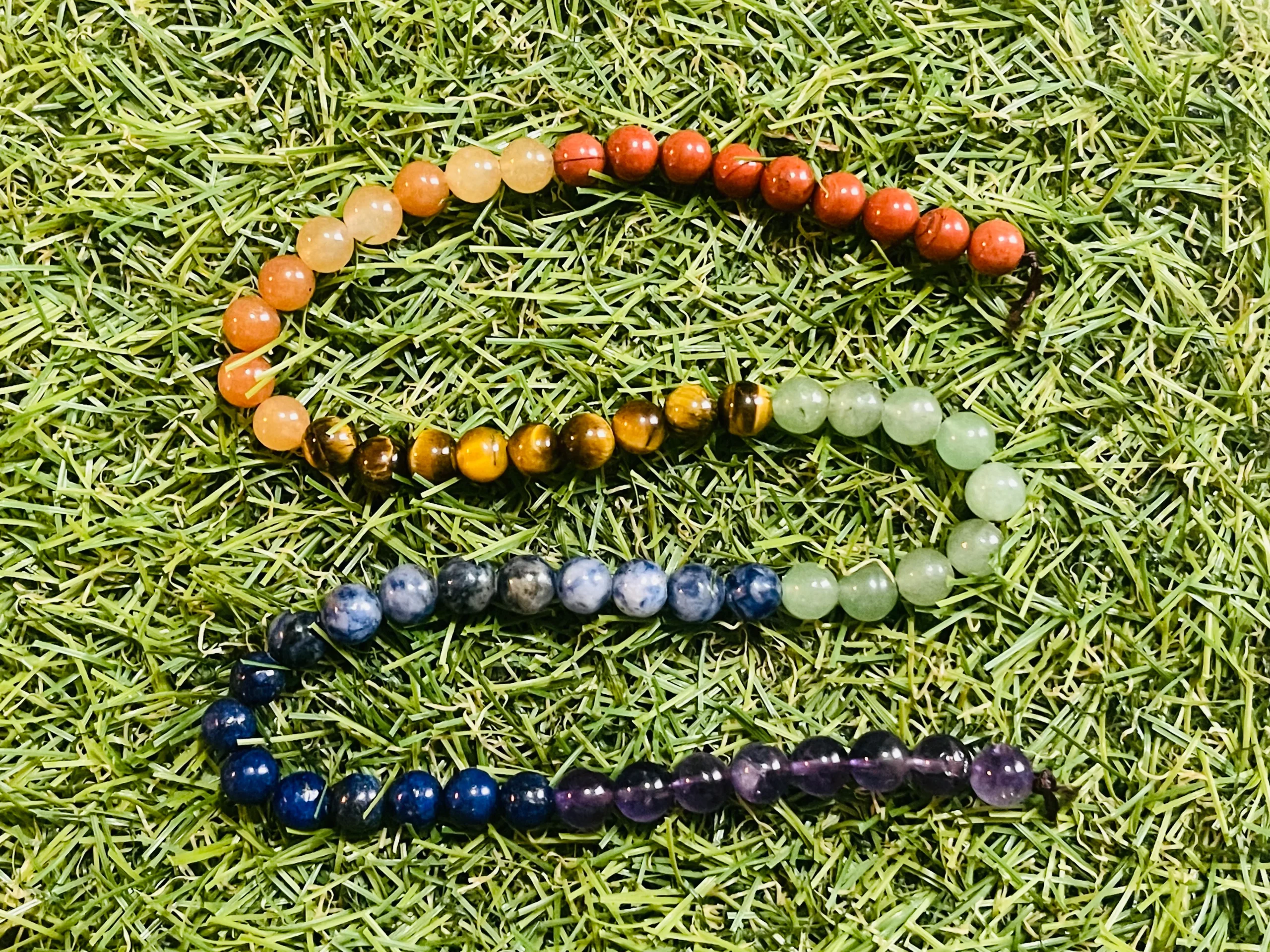Fil de Perles en pierre naturelle 7 Chakras en 6 mm – Image 3