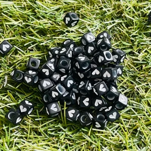 Lot de 20 intercalaires Noires Coeur pour bracelet