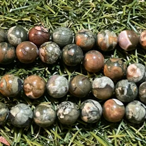Perles naturelles en Rhyolite en 8 mm