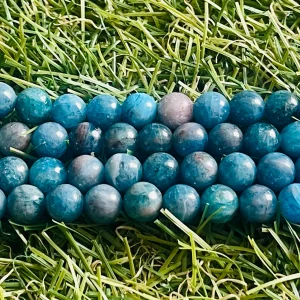 Perles en pierre naturelle en Apatite bleue en 6 mm