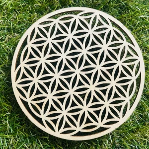 Lot de Fleur de vie en bois pour recharger vos pierres naturelles