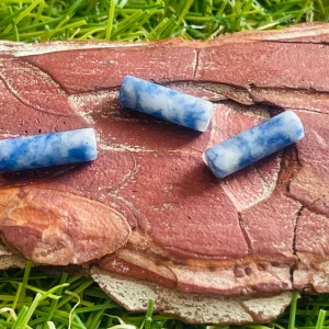 Lot de 5 Perles tubes en Sodalite en 13 x 4 mm