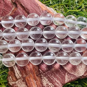 Perles en pierre naturelle en Cristal de Roche en 8 mm