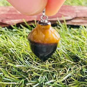 Pendentif en Œil de Tigre en forme de gland
