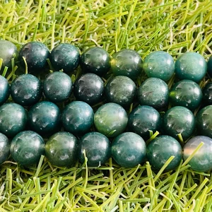 Perles en pierre naturelle en Agate Mousse en 8 mm