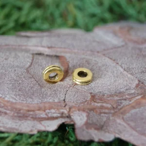 Lot de 20 intercalaires Double rond doré 5 mm pour bracelet