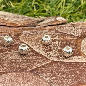 Lot de 20 intercalaires perle tourbillon argenté pour bracelet