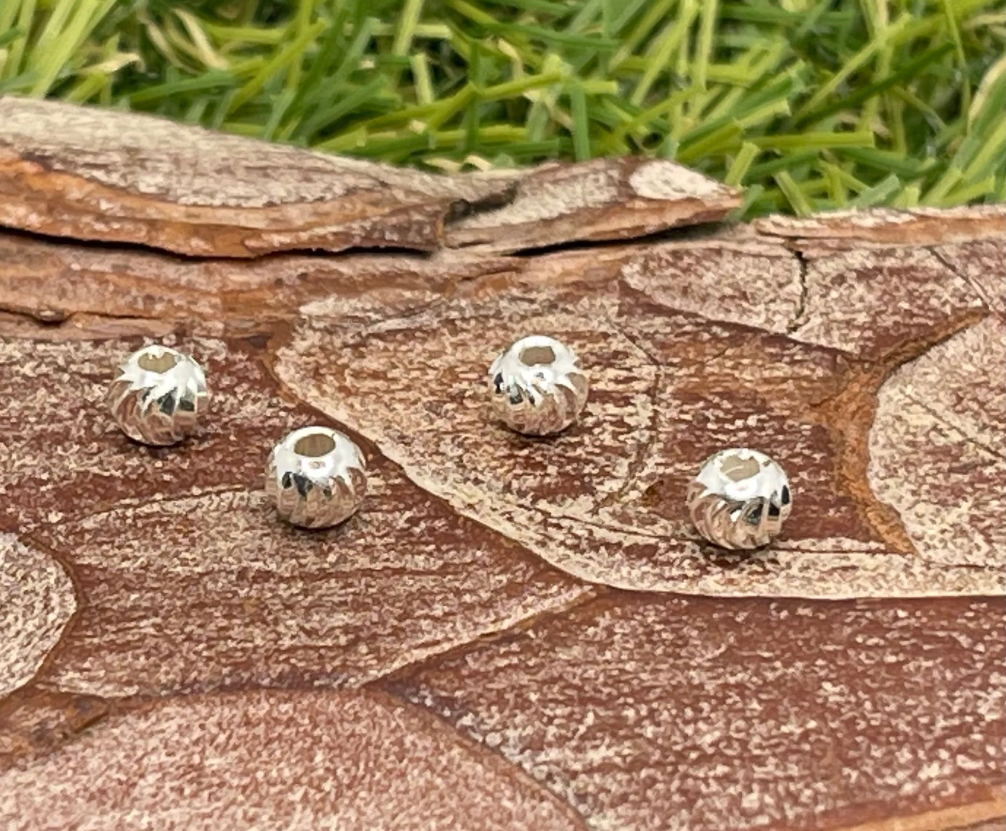 Lot de 20 intercalaires perle tourbillon argenté pour bracelet