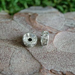 Lot de 20 intercalaires Rond diamant 10 mm pour bracelet