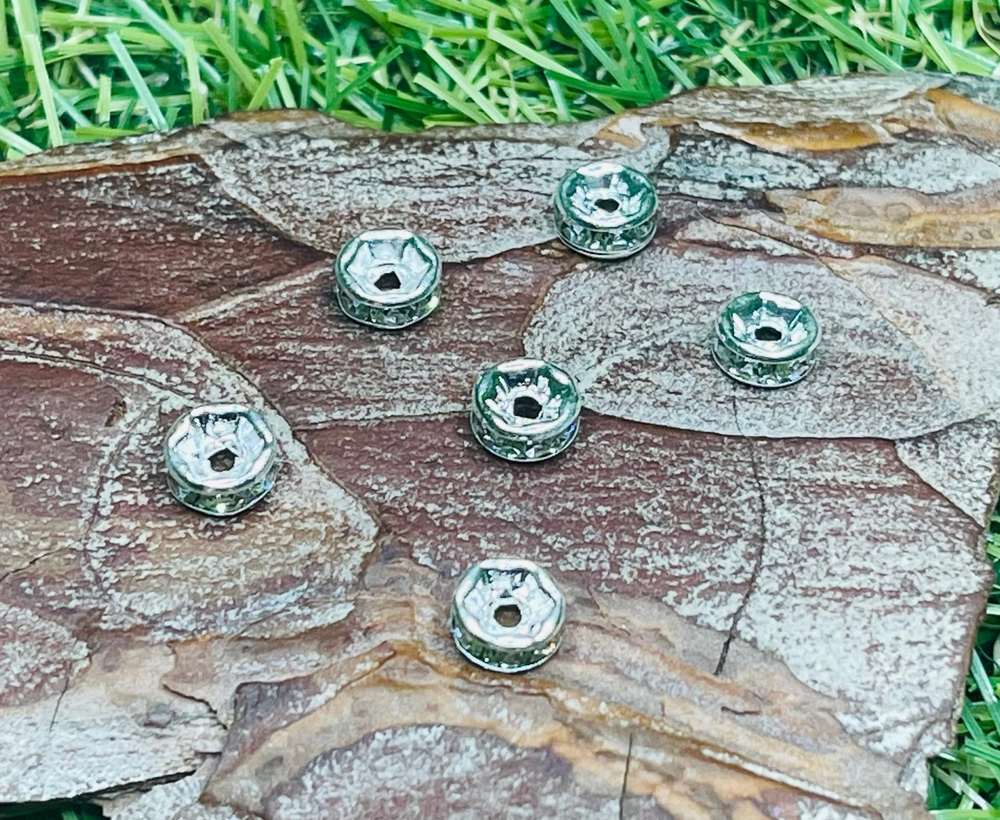 Lot de 20 intercalaires Rond diamant 6 mm pour bracelet