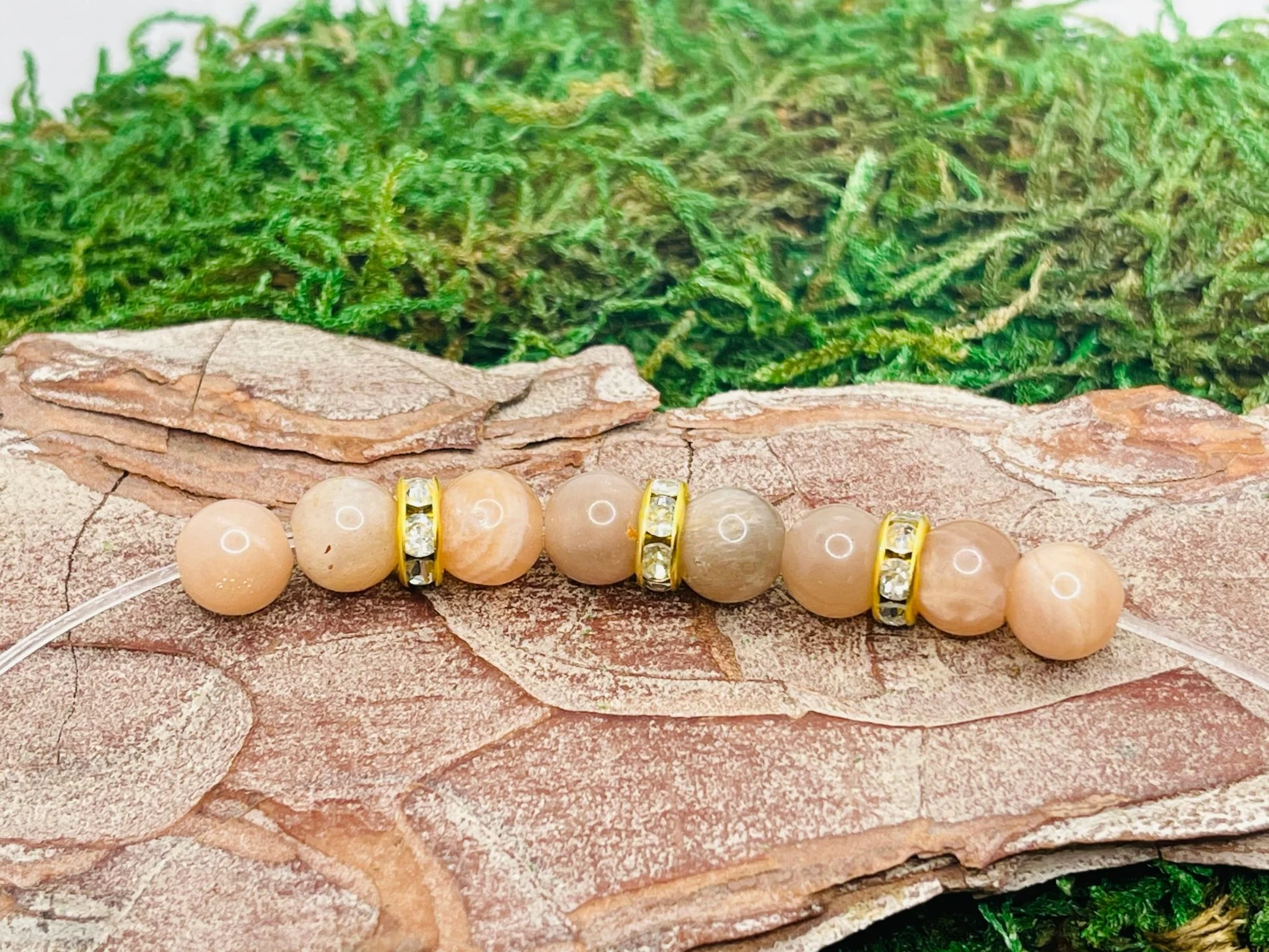 Lot de 20 intercalaires Rond diamant doré 8 mm pour bracelet – Image 3