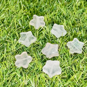 Lot de 5 Perles naturelles en Quartz rose Etoile