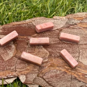 Lot de 5 Perles naturelles en Rhodonite rectangle en 14 x 5 mm