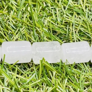 Lot de 5 Perles tubes en Cristal de roche