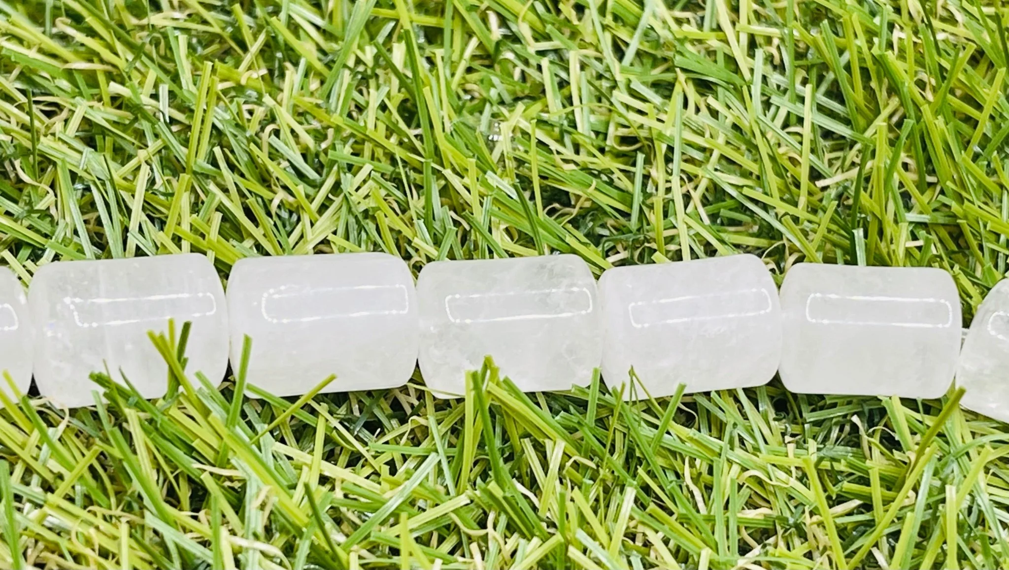 Lot de 5 Perles tubes en Cristal de roche – Image 2