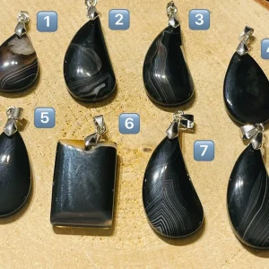 Pendentif en Agate à bandes au choix