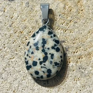 Pendentif en Jaspe Dalmatien