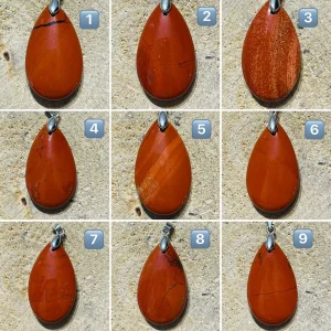 Pendentif en Jaspe rouge au choix