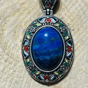Pendentif en Lapis lazuli et en émaux