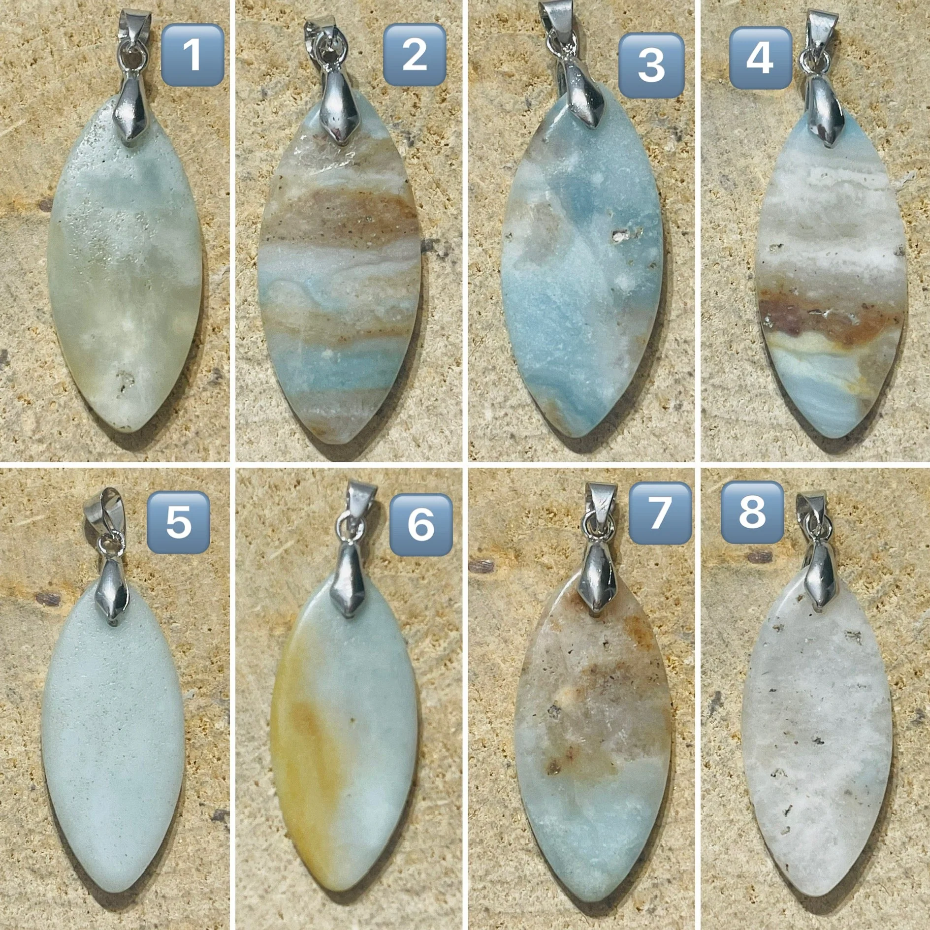 Pendentif en Multi Amazonite au choix