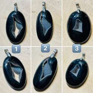 Pendentif en Onyx Druzy