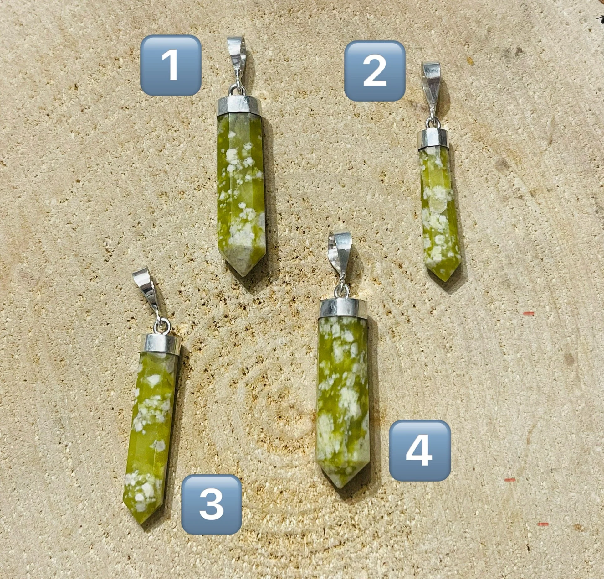 Pendentif en Serpentine et Argent 925 au choix – Image 2