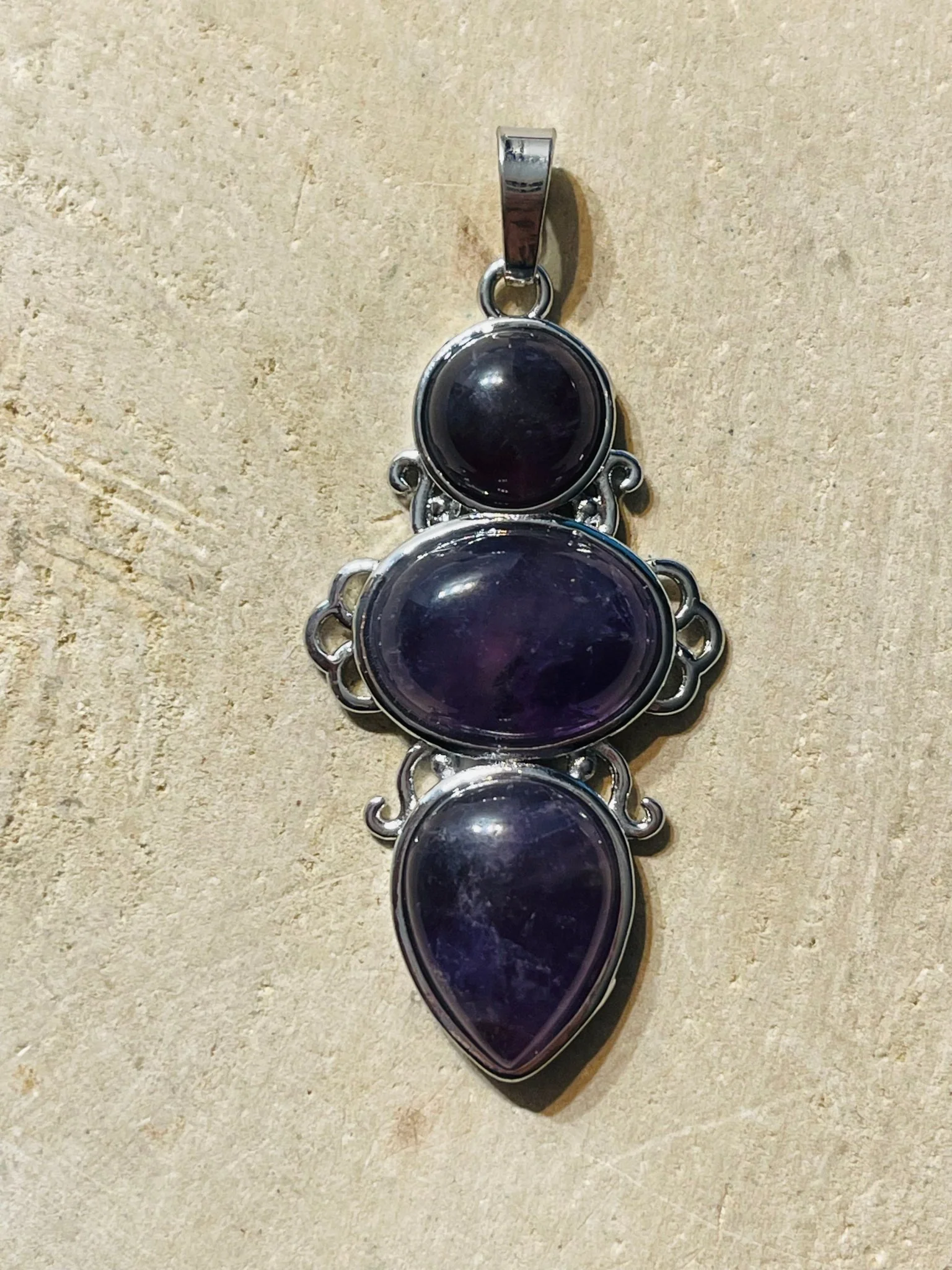 Pendentif fleur en Améthyste – Image 2