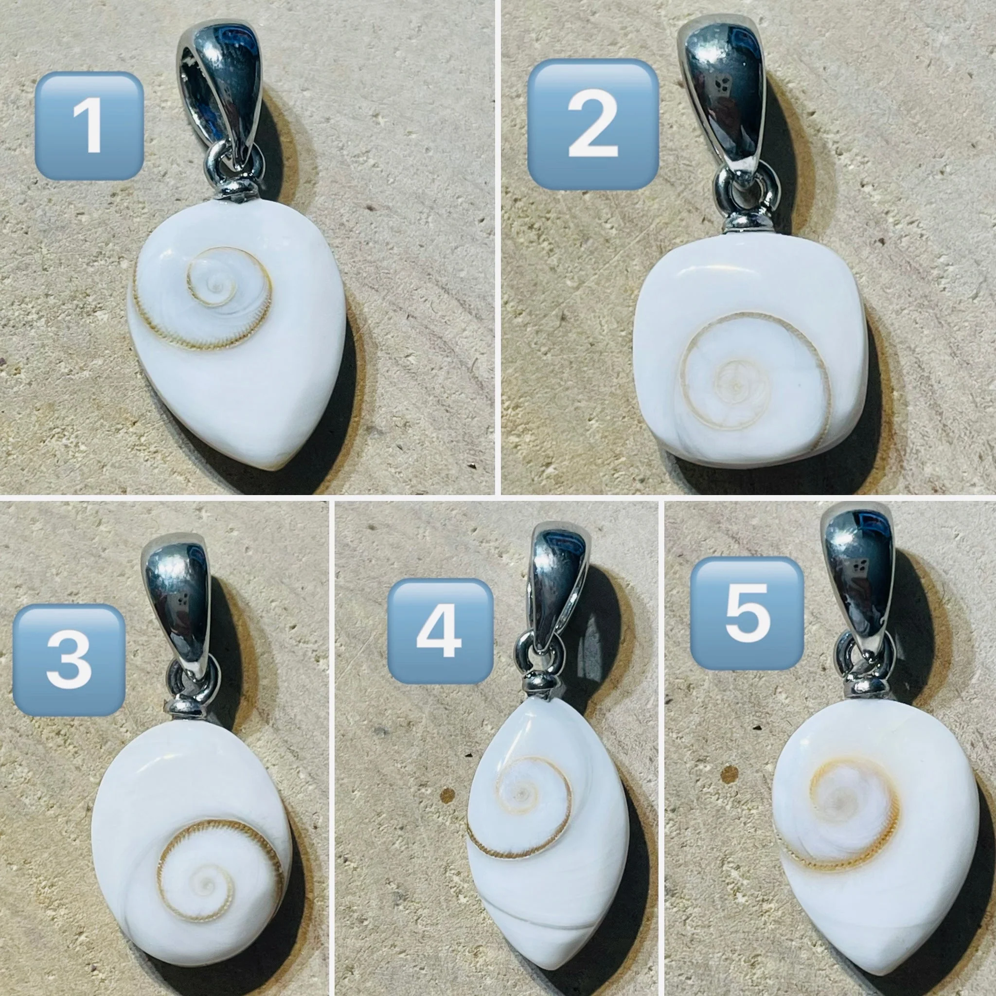 Pendentif serti d' œil de Sainte Lucie / Shiva