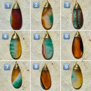 Pendentifs en Agate du Bresil au choix