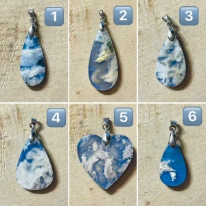 Pendentifs en Agate Plume au choix (3)