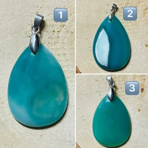 Pendentifs en Agate verte au choix