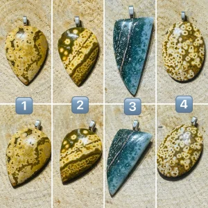 Pendentifs en Jaspe Océan au choix (2)