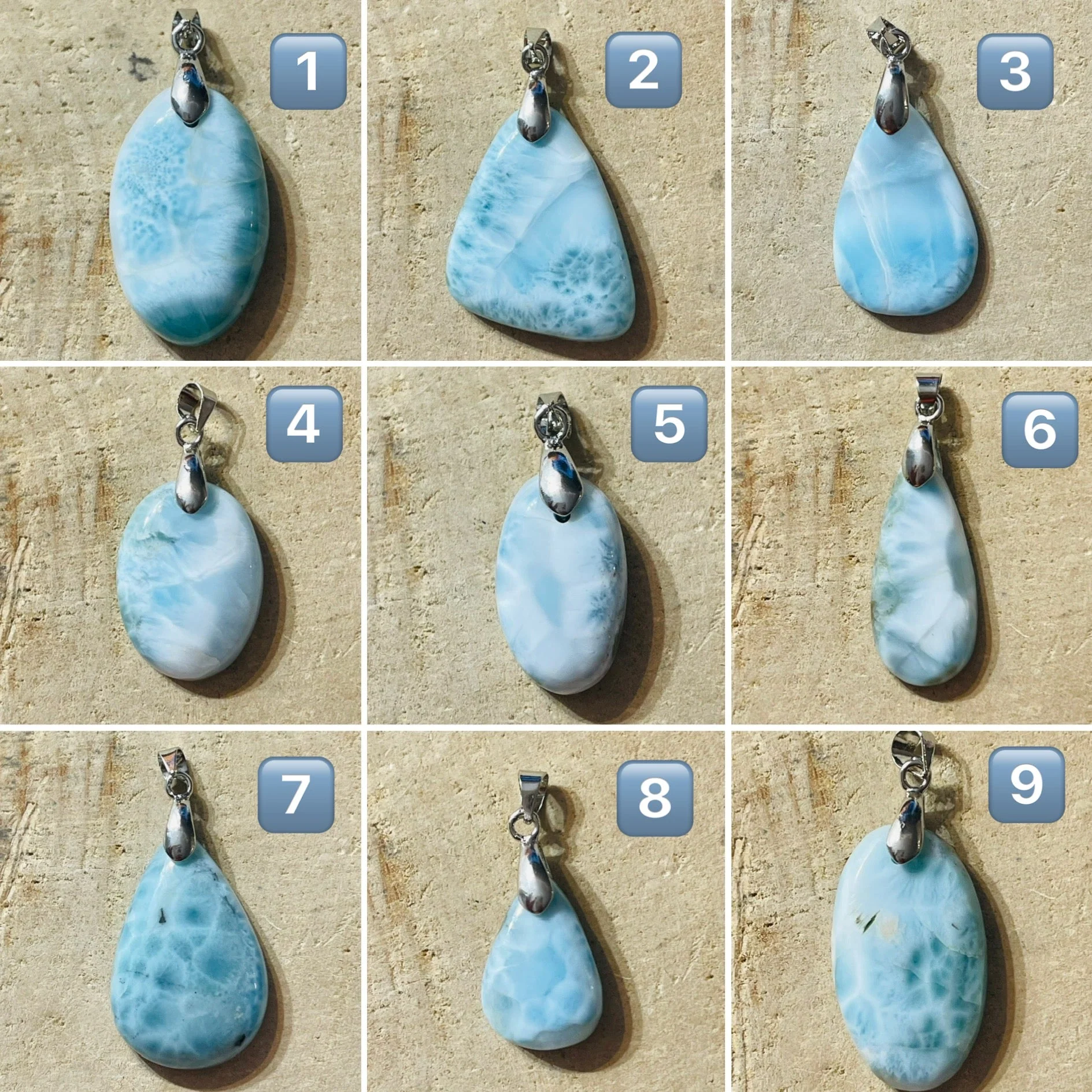 Pendentifs en Larimar au choix – Image 2