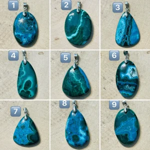 Pendentifs en Malachite Chrysocolle au choix (2)