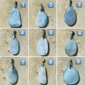 Pendentifs en pierre naturelle Aigue marine au choix