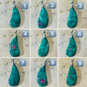 Pendentifs en Rubis zoisite au choix