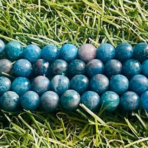 Perles en pierre naturelle en Apatite bleue en 8 mm