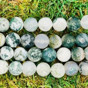 Perles en pierre naturelle en Agate Arbre en 6 mm